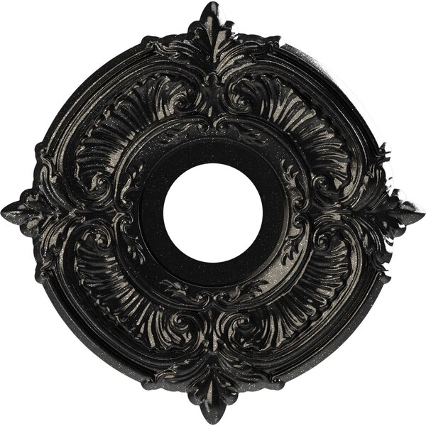 Ekena Millwork Attica PVC Ceiling Medallion (Canopies up to 5"), 13"OD x 3 1/2"ID x 3/4"P, Textured Metallic Galaxy CMP13ATAGX - main